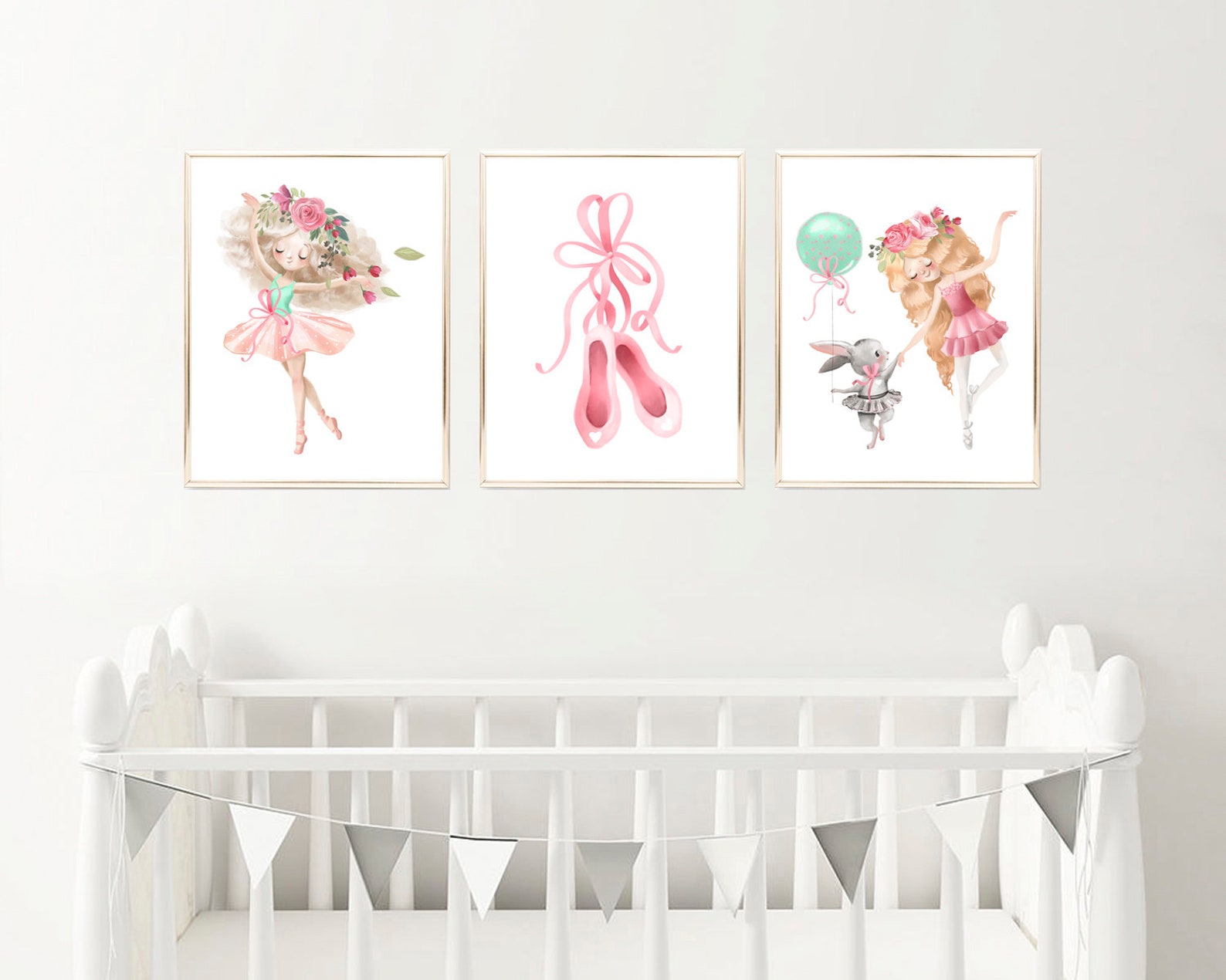 girl ballet dancer nursery print, boho nursery little ballet girl nursery printable decor, girl ballet shoes, girl room diy art,