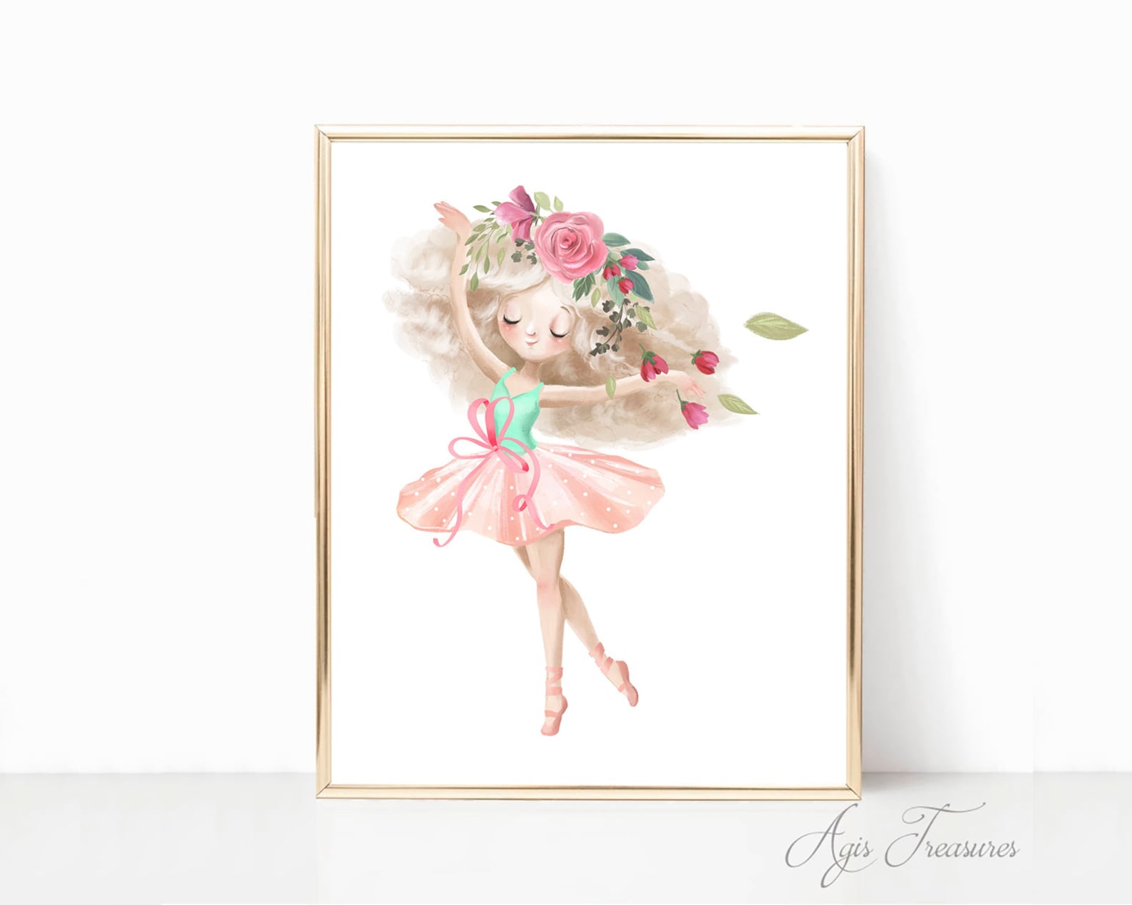 girl ballet dancer nursery print, boho nursery little ballet girl nursery printable decor, girl ballet shoes, girl room diy art,