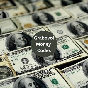 Puede incluir: Primer plano de una pila de billetes de cien dólares. Los billetes están dispuestos en filas, con el retrato de Benjamin Franklin visible en cada uno. Un gráfico circular con el texto "Grabovoi Money Codes" está superpuesto a los billetes.