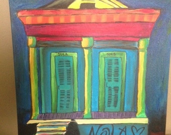 Colorful New Orleans Shotgun House