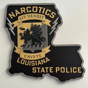 Custom 3D Wood Police Badge - Personalized Law Enforcement Gift