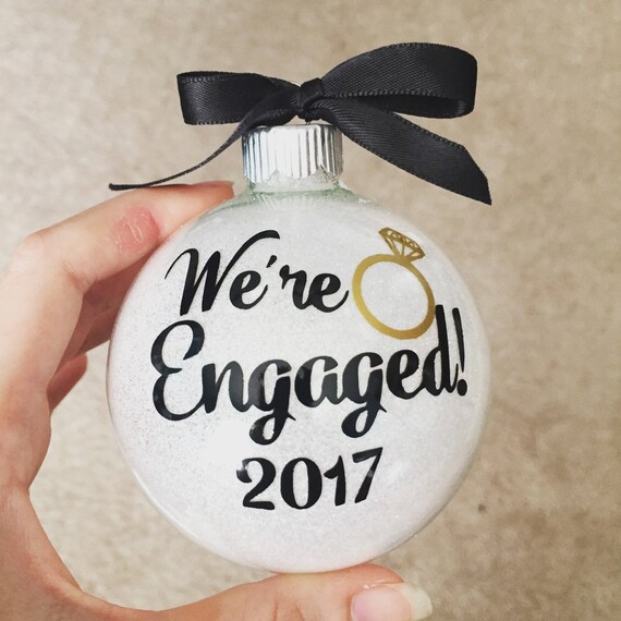 Engagement ornament Wedding ornament Christmas ornament Etsy