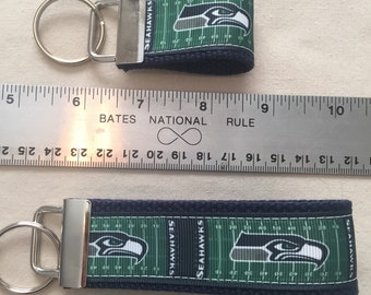 Seattle Seahawks Keychain/Wristlet, New Driver, Gift to Son, NFL keychain, Father's Day