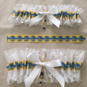 Golden State Warriors Garters,Wedding Garter, Bridal Garter, Something Blue, NBA Garter