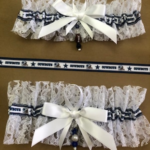 Dallas Cowboys Wedding Garters, Bridal Garter, NFL Garter, Something Blue