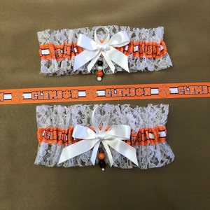 Clemson Tigers Garters, Wedding Garter, Bridal Garter, College Garter, Graduation Garter