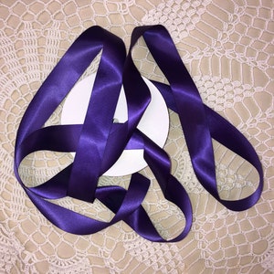 Purple, Grape Ribbon - 1.5&quot; Wide Double Faced, By the YARD, Craft Projects, Wedding Supplies, Floral Supplies, Wedding Bouquet Ribbon Wrap