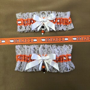 Clemson Tigers Garters, Wedding Garter, Bridal Garter, College Garter, Graduation Garter
