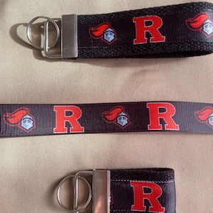 Rutgers Scarlet Knights Keychain/Wristlet, college bound, alumni gift, New Driver, Gift to Son, Father&#39;s Day
