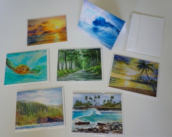 Hawaii Kauai Painting Note Cards