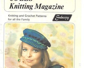 Knitting 1972 VOLUME 1 Coles Embassy Knitting Magazine 50 Amazing Knitting and Crochet Patterns for all the Family