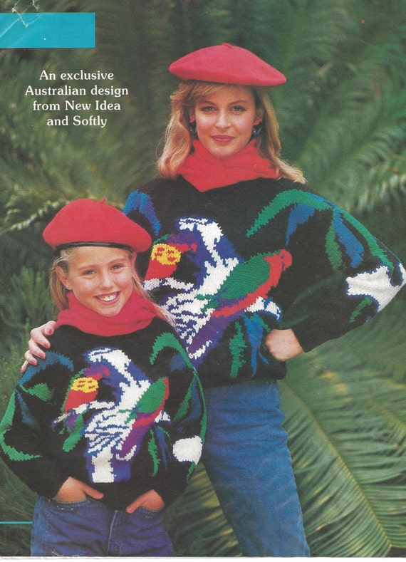 Knit a Jenny Kee Original Vintage Knitting Pattern New Idea 1987
