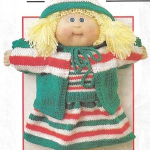 Knitting Pattern Cabbage Patch Doll Outfits 1988 New Idea Vintage