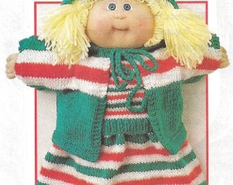 Patrón de tejido para muñecas Cabbage Patch, 1988, Nueva idea vintage