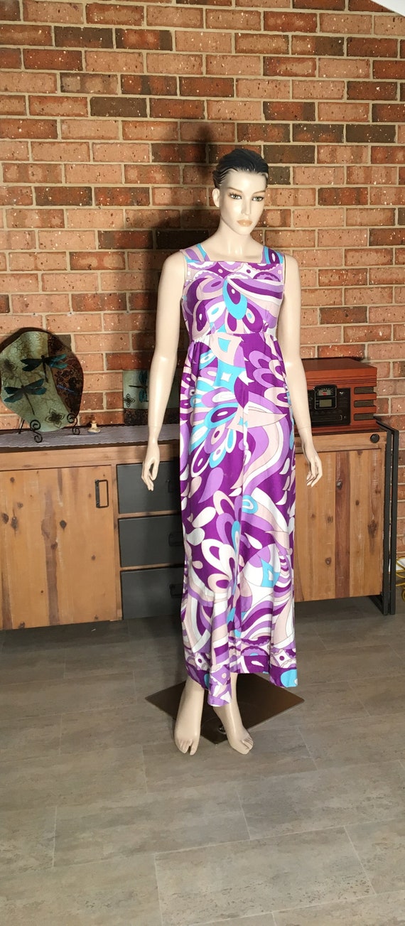 Retro 60s Psychedelic Wide Leg Jumpsuit Small