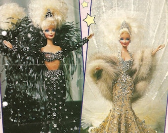 Patrón de costura para vestido de muñeca Barbie: Christopher Essex 1989