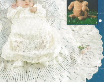 Patrón de tejido para bebé diseñado para el bebé real Príncipe 1982, obsequiado a la Princesa Diana de Australia.