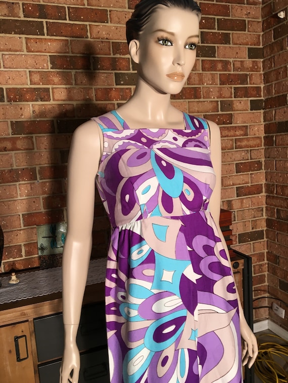 Retro 60s Psychedelic Wide Leg Jumpsuit Small