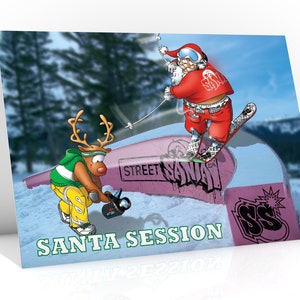 Ski Christmas Cards 18 card pack A5 Size Funny greeting cards Card for husband Card for wife image 6