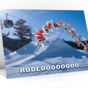 Ski Christmas Cards 18 card pack A5 Size Funny greeting cards Card for husband Card for wife image 3