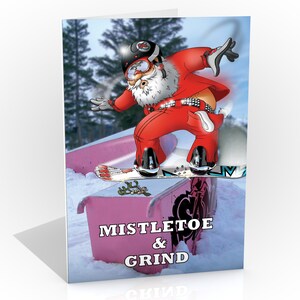 Carte de Noël de snowboard | Gui et mouture |