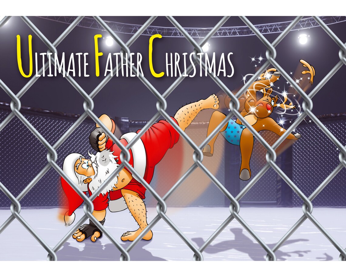 Karate Christmas Card MMA Christmas Card Kick Boxing Etsy