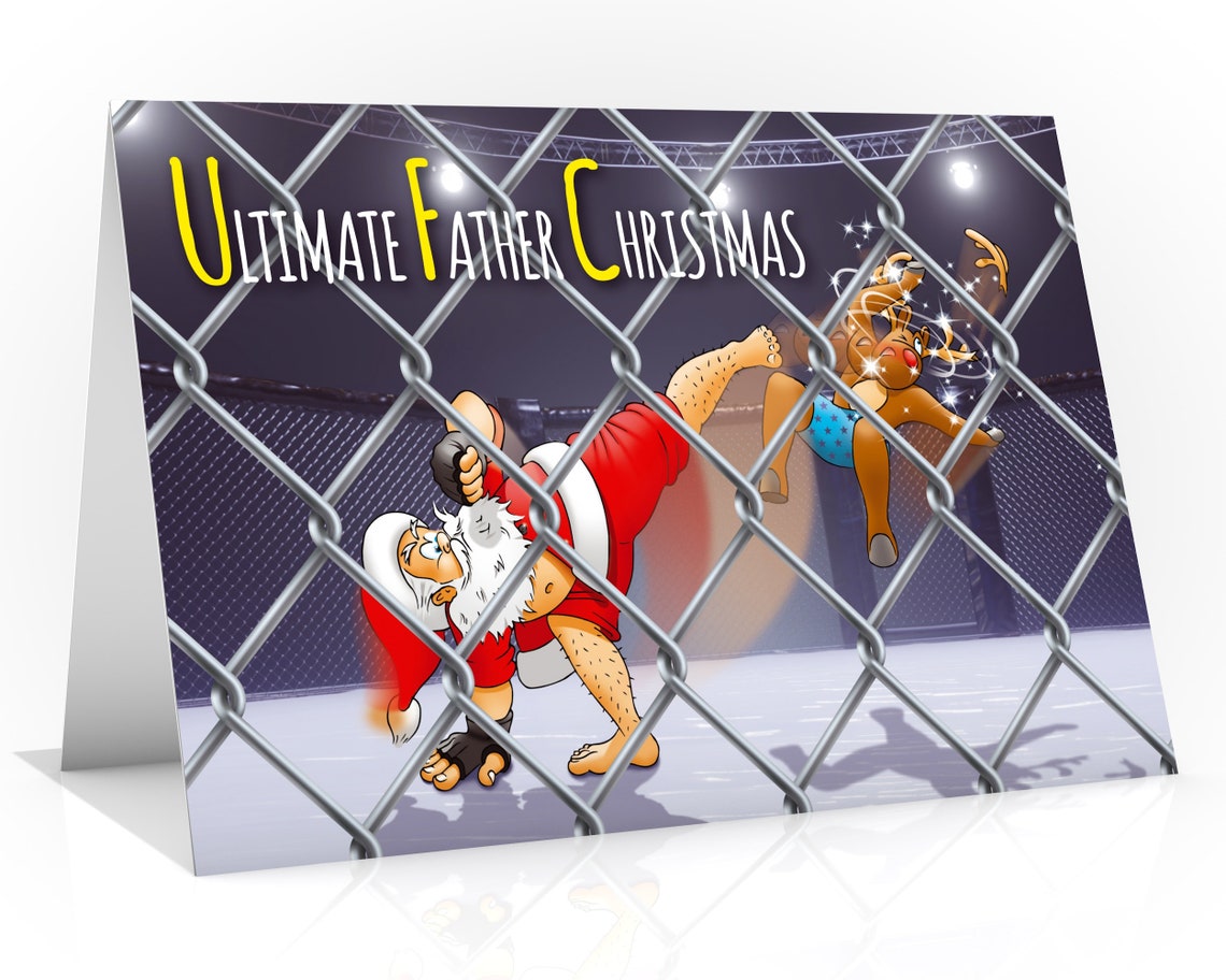 Karate Christmas Card MMA Christmas Card Kick Boxing Christmas Card