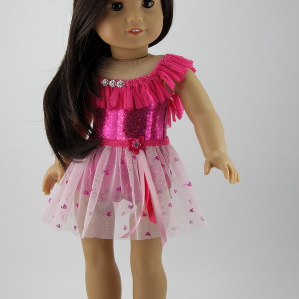 American Girl doll clothes - 3 piece Ice Skate / Dance / Ballet outfit (fits 18" doll) (435pnk)