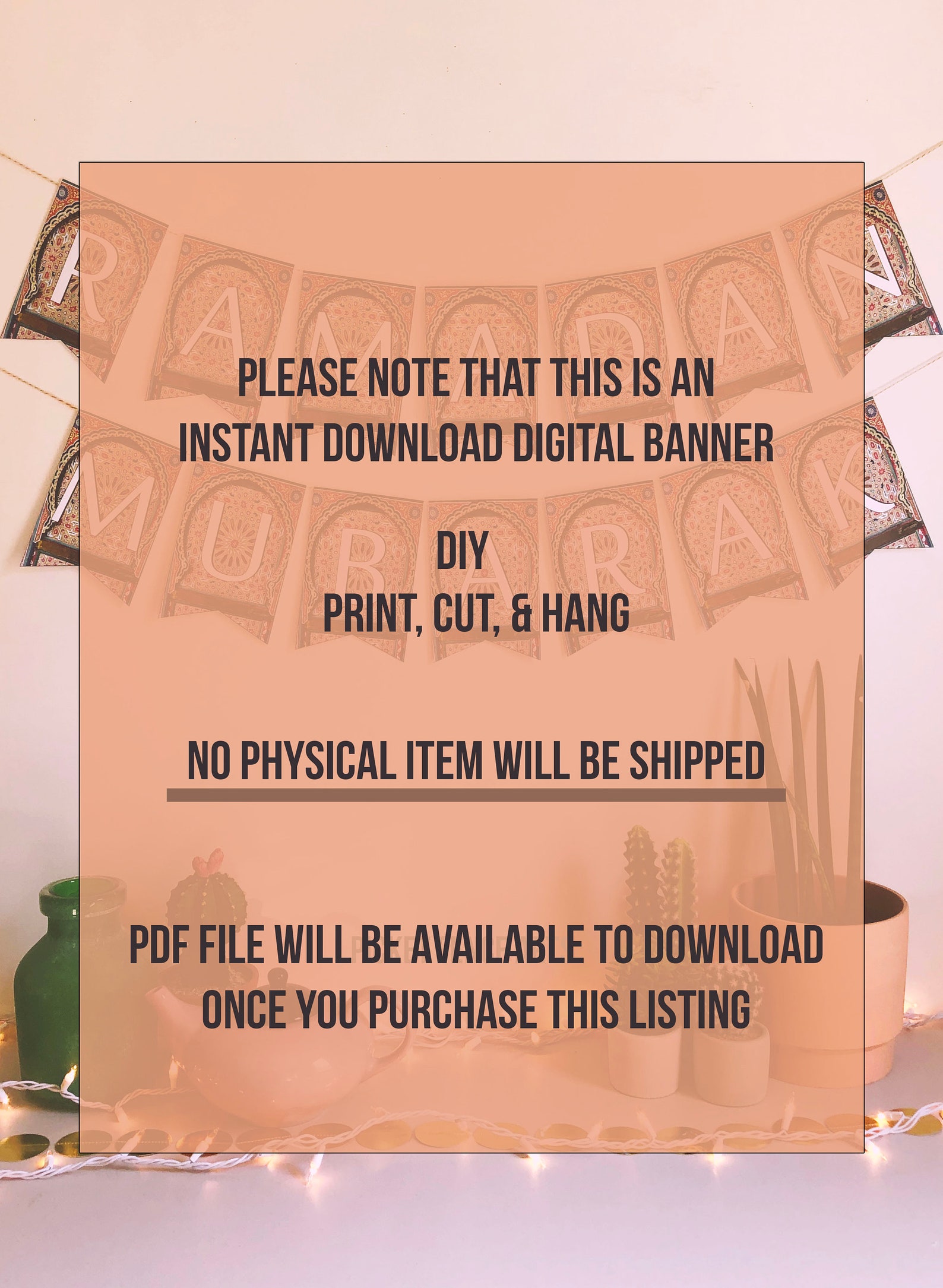 Moroccan Ramadan Banner DIY Printable Ramadan Banner Etsy