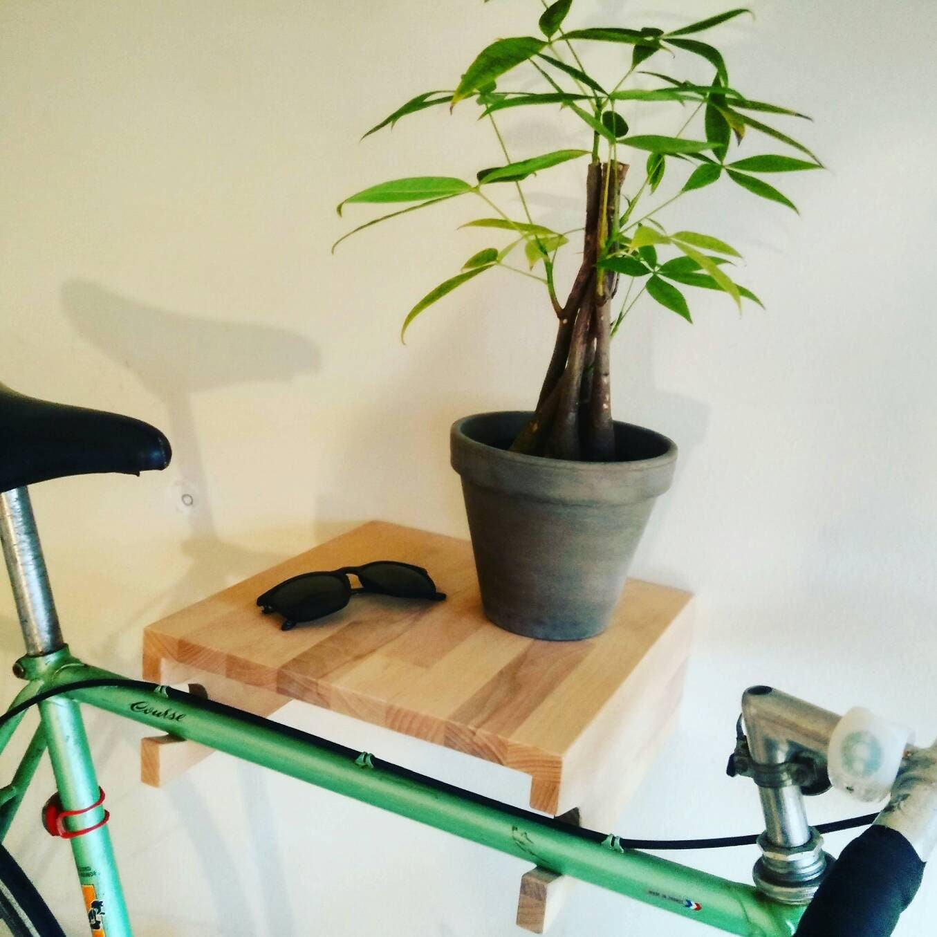 Basic Wooden Bike Rack Small Bike Storage Cabinet Wall Etsy