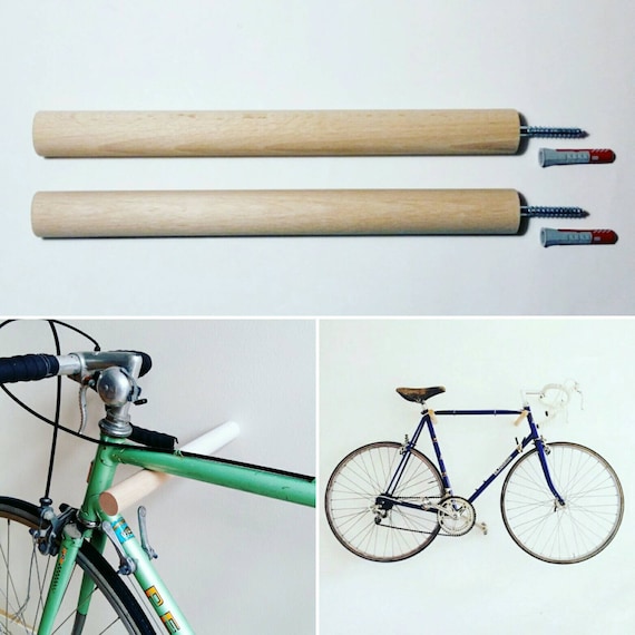 Wooden Bike Rack, Wall Mounted Hook, Bike Shelf, Bike Wall Mount