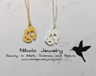Budding Yeast Necklace: Biology Fungi Pendant, Science Jewelry