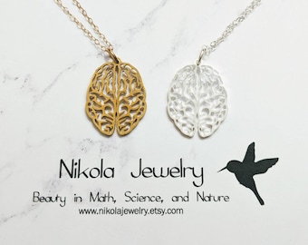 Collar con Cerebro: Oro o Plata, Regalo de Neurología