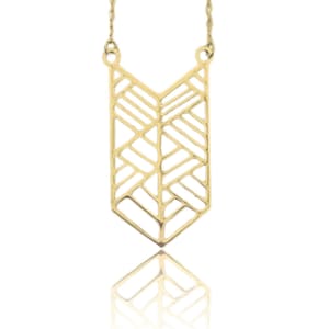 Silver or Gold Chevron Geometric Necklace,  Large Chevron Necklace, Gold Chevron Jewelry, Trendy Jewelry, Chevron Statement