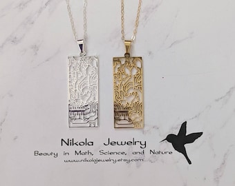 Circuit Board Necklace: Gold or Silver, Computer Science Jewelry