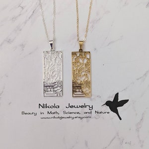 Circuit Necklace in Gold or Silver, Computer Geek Necklace, Graph Jewelry, Computer Science Necklace, Math Teacher Gift