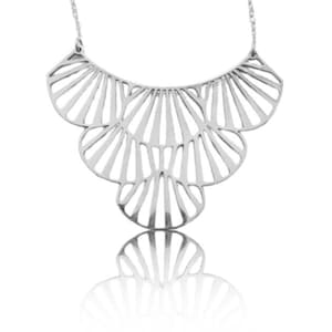 Art Deco Necklace in Gold or Silver, Statement Necklace, 1920s art necklace, Geometric Necklace, San Francisco Love