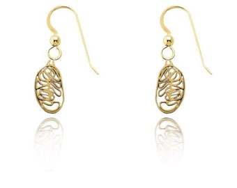 Mitochondria Earrings, Science Biology Jewelry, Sterling Silver or Gold