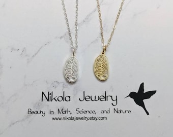 Mitochondria Necklace in Gold or Silver, Mitochondria Necklace, Biology Necklace, Science Teacher Gift, Organelle Biology Jewelry