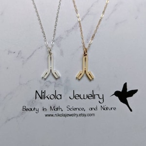 IgG Antibody Necklace: Gold or Silver Biology Jewelry