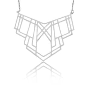 Art Deco Necklace in Gold or Silver, Statement Necklace, 1920s art necklace, Geometric Necklace, San Francisco Love