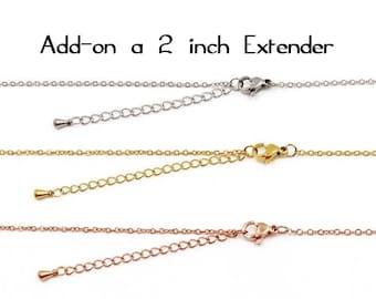 Add-On Necklace Extender Chain with Teardrop Bead