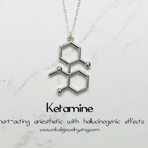 Geosmin Molecule Necklace in Silver Chemistry Necklace Etsy