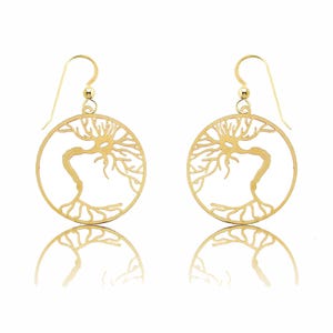 Neuron Earrings in Silver or Gold, Silver Neuron Pendant, Nerve Earrings, Sterling Silver Science Jewelry, Biology Earrings, Scientist Gifts