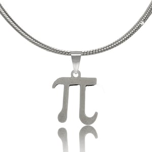 Silver Pi Necklace, Pi Symbol, Math Jewellery, Geek Jewellery ...