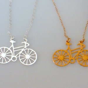 Silber oder Gold Fahrrad Halskette, Sport Schmuck, Fahrrad Halskette, Fahrrad Halskette, Sterling Silber Fahrrad Schmuck, Gold Fahrrad Schmuck