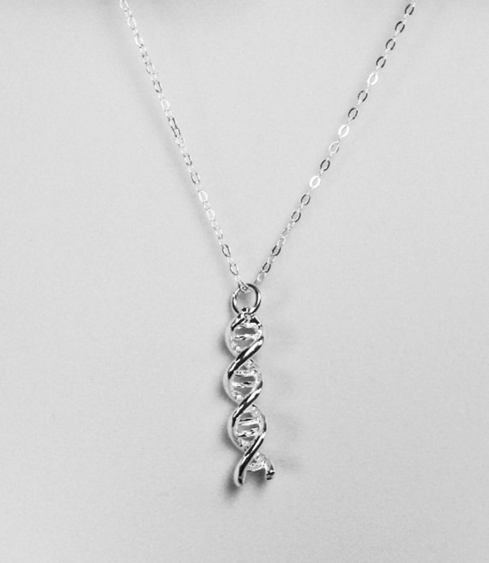 Silver or Gold DNA Necklace or Bracelet Science Jewelry 3D Etsy UK