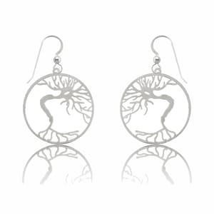Neuron Earrings in Silver or Gold, Silver Neuron Pendant, Nerve Earrings, Sterling Silver Science Jewelry, Biology Earrings, Scientist Gifts