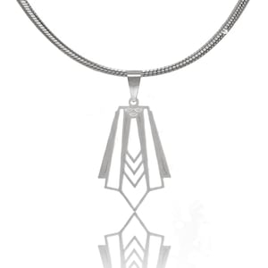 Art Deco Necklace in Gold or Silver, Statement Necklace, 1920s art necklace, Geometric Necklace, San Francisco Love