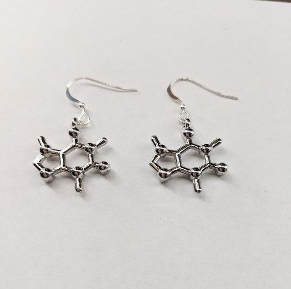Sterling Silver Caffeine Bracelet Caffeine Molecule Chemistry Jewellery Science Jewellery